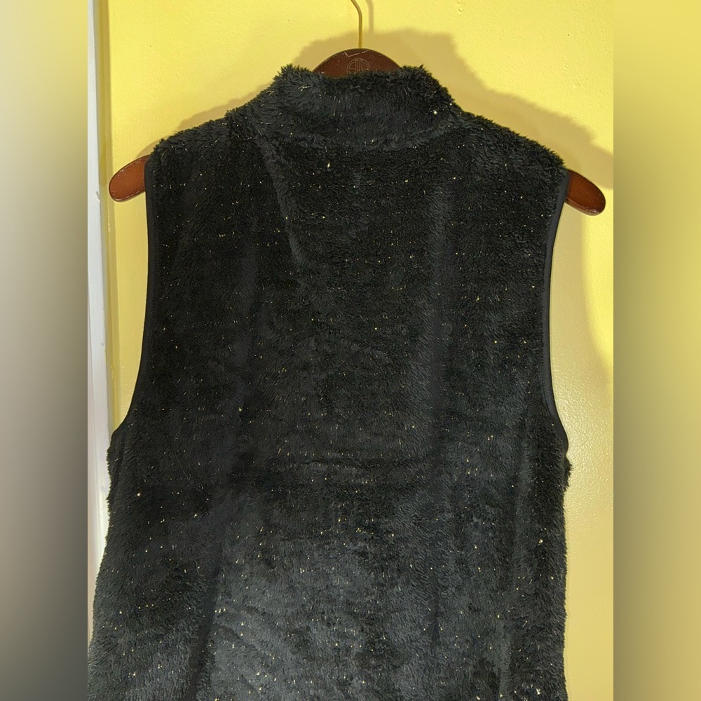 Actine Ladies Vest Black w/Silver Metallic Threads Size XL - Picture 8 of 8